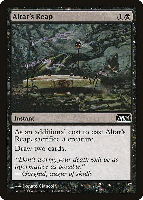 (英)【Foil】祭壇の刈り取り / Altar's Reap【M14】 No.084