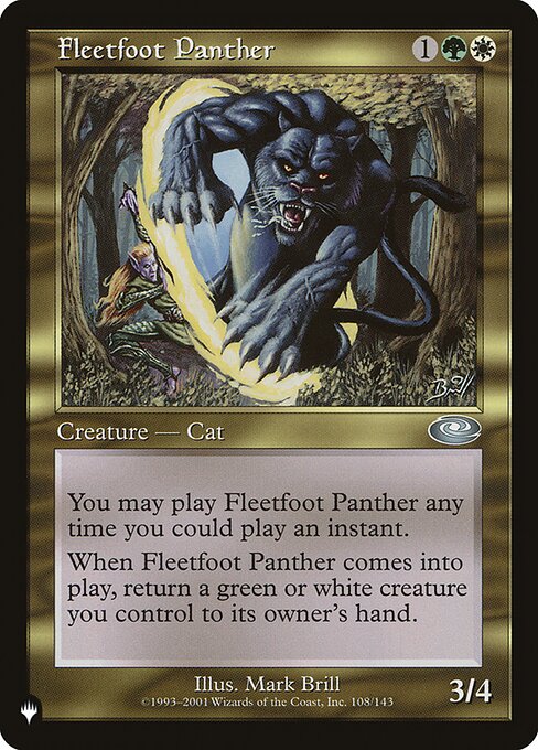 (英)俊足の豹 / Fleetfoot Panther【SLD-C24】 Secret Lair Commander Deck: Raining Cats and Dogs No.037