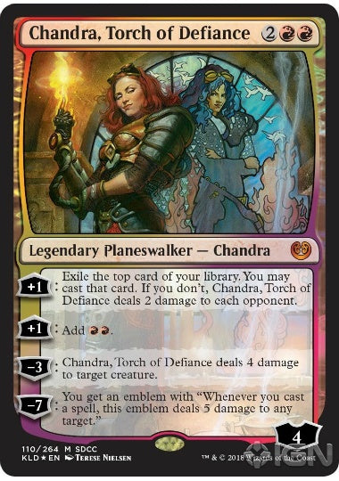 (英)【Foil】反逆の先導者、チャンドラ / Chandra, Torch of Defiance【PRM】SDCC2018プロモ No.089