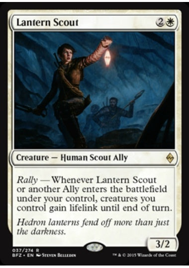 (英)【Foil】ランタンの斥候 / Lantern Scout【BFZ】 No.037