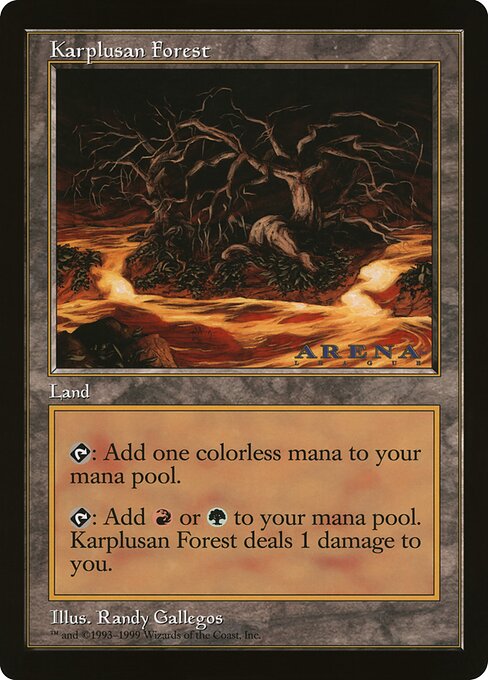 (英)カープルーザンの森 / Karplusan Forest【PRM】 アリーナプロモ 【Oversized Card】 BIG-PRM-078 ※トーナメントで使用することはできません。