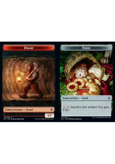 (英)【Foil】ドワーフトークン / Dwarf TokenNo.007 - 食物トークン / Food Token【ELD-TOKEN】 No.017