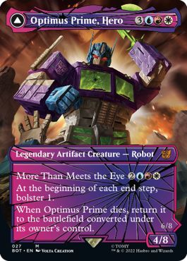 (英)【Foil】英雄、オプティマスプライム / Optimus Prime, Hero - オートボット部隊長、オプティマスプライム / Optimus Prime, Autobot Leader【BOT】シャッタード・グラス版 No.027