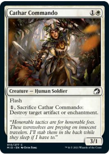 (英)【Foil】聖戦士の奇襲兵 / Cathar Commando【MID】 No.010