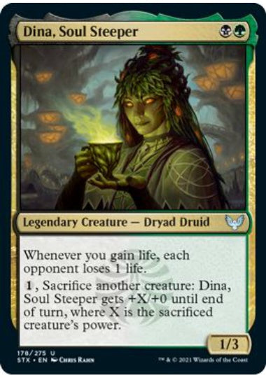 (英)【Foil】魂浸し、ダイナ / Dina, Soul Steeper【STX】 No.178
