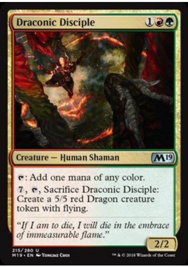 (英)【Foil】ドラゴンの信奉者 / Draconic Disciple【M19】 No.215