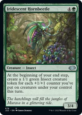 (英)玉虫色の角甲虫 / Iridescent Hornbeetle【J22】 No.678