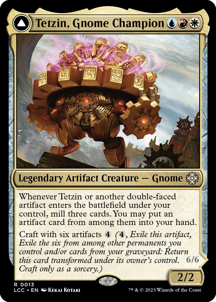 (英)ノームの勇者、テジン / Tetzin, Gnome Champion - 黄金歯車の巨像 / The Golden-Gear Colossus【LCC】 No.013