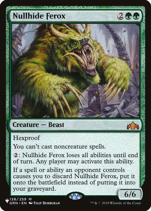 (英)無効皮のフェロックス / Nullhide Ferox【GRN】 PWシンボル付き再販 No.138