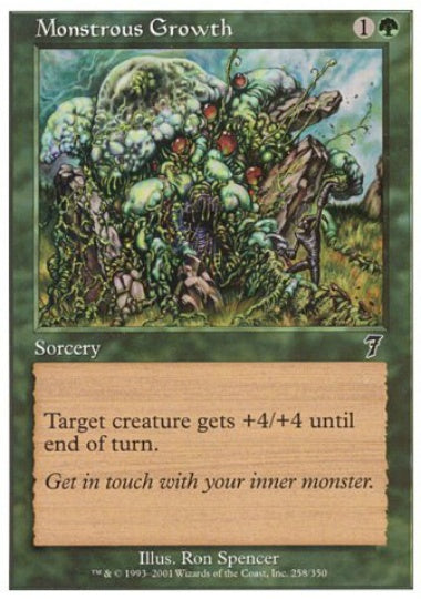(英)【Foil】超巨大化 / Monstrous Growth【7ED】 No.258