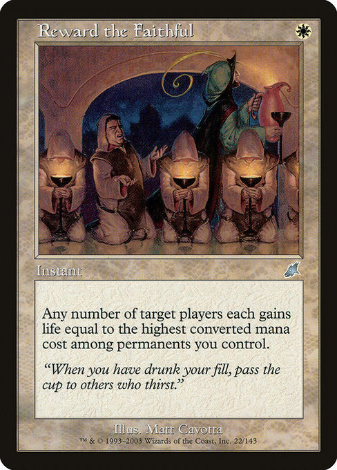 (英)【Foil】信仰の報償 / Reward the Faithful【SCG】 No.022