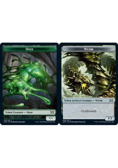 (英)【Foil】ウーズトークン / Ooze TokenNo.015 - ファイレクシアン・ワームトークン / Phyrexian Wurm Token【2XM-TOKEN】 No.029