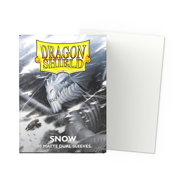 【サプライ】 ドラゴンシールド Dual Matte Sleeves Snow   ※発送方法は「ゆうパック」を選択してください。