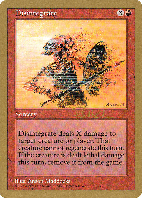 (英)分解 / Disintegrate【WC97】 World Championship Decks 1997 Paul McCabe 金枠 No.038