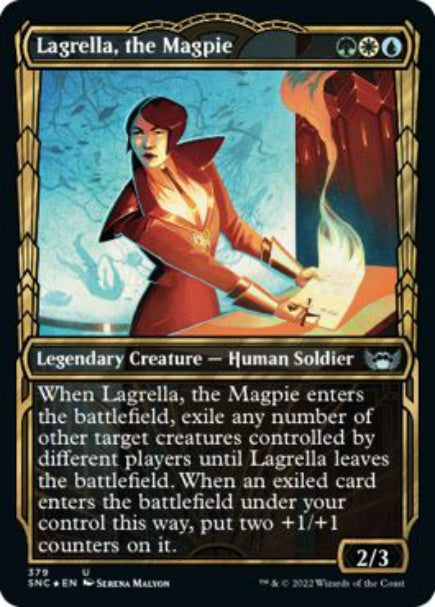 (英)【Foil】雑集家、ラグレーラ / Lagrella, the Magpie ★ショーケース枠★(Gilded Foil) 【SNC】 No.379