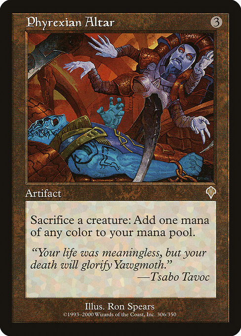 (英)【Foil】ファイレクシアの供犠台 / Phyrexian Altar【INV】 No.306