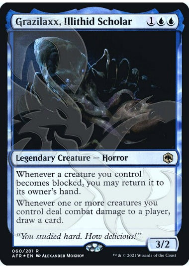 (英)【Foil】イリシッドの学者、グラジラックス / Grazilaxx, Illithid Scholar ★アンパサンド・カード★【AFR】 No.060