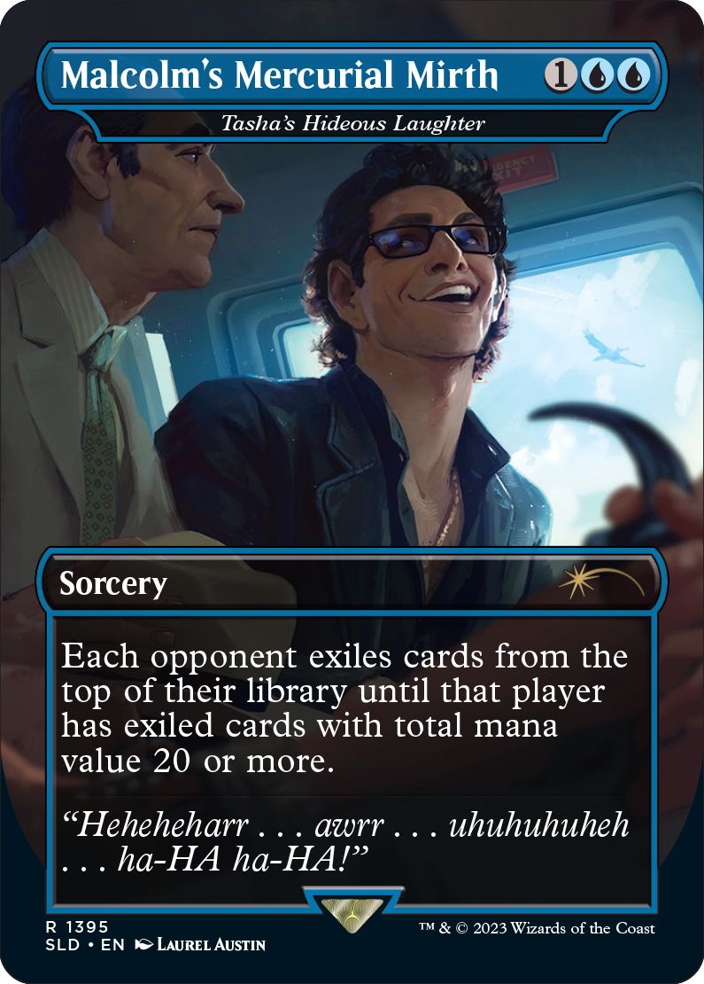 (英)【Foil】Malcolm's Mercurial Mirth[ターシャズ・ヒディアス・ラフター / Tasha's Hideous Laughter]【SLD】Secret Lair x Jurassic World: Dr. Ian Malcolm No.1395