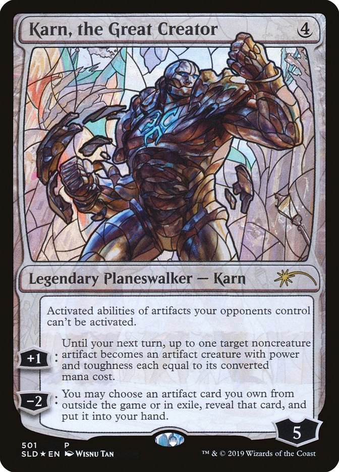 (英)【Foil】大いなる創造者、カーン / Karn, the Great Creator【SLD】Stained-Glass Planeswalkers No.501