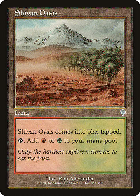 (英)【Foil】シヴのオアシス / Shivan Oasis【INV】 No.327