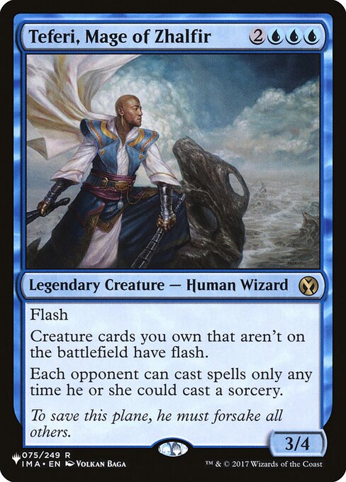 (英)ザルファーの魔道士、テフェリー / Teferi, Mage of Zhalfir【IMA】 PWシンボル付き再販 No.075