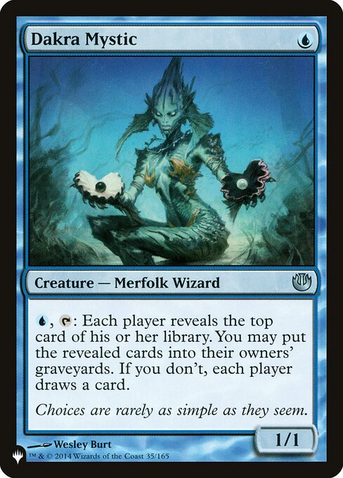 (英)ダクラの神秘家 / Dakra Mystic【JOU】 PWシンボル付き再販 No.035