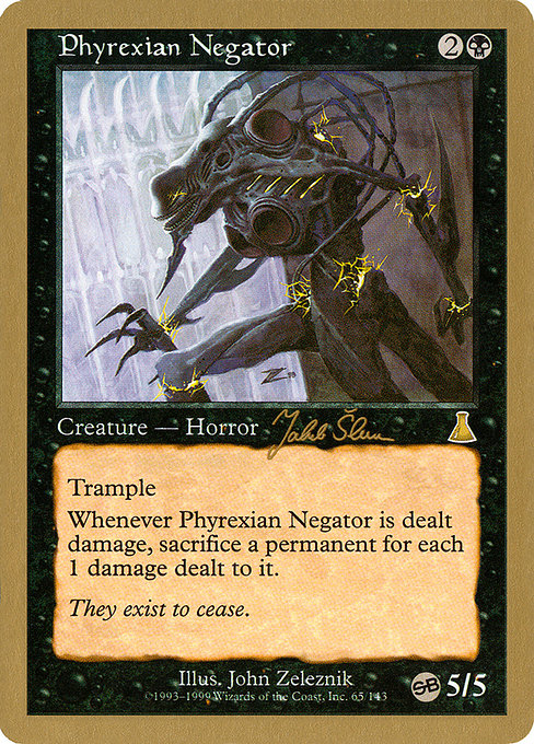 (英)ファイレクシアの抹殺者 / Phyrexian Negator【WC99】 World Championship Decks 1999 Jakub Slemr サイドボード 金枠 No.011