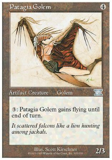 (英)翼膜のゴーレム / Patagia Golem【6ED】 No.305