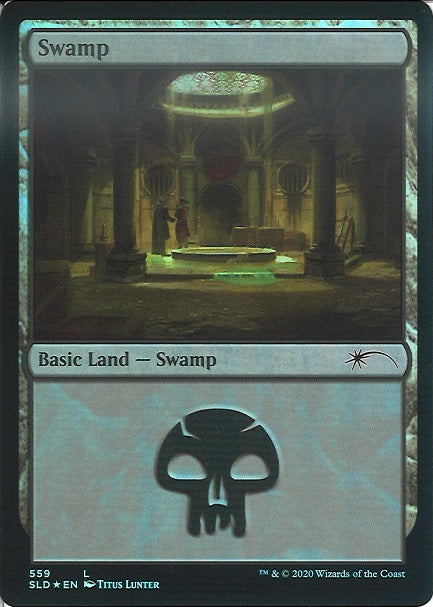 (英)【Foil】沼 / Swamp【SLD】 No.559