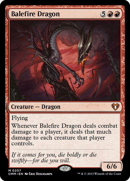 (英)【Foil】災火のドラゴン / Balefire Dragon【CMM】 No.0207