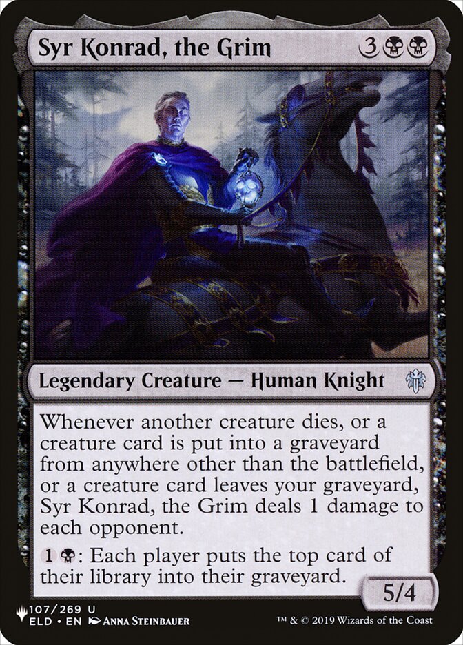 (英)厳格な者、コンラッド卿 / Syr Konrad, the Grim【ELD】 PWシンボル付き再販 No.107
