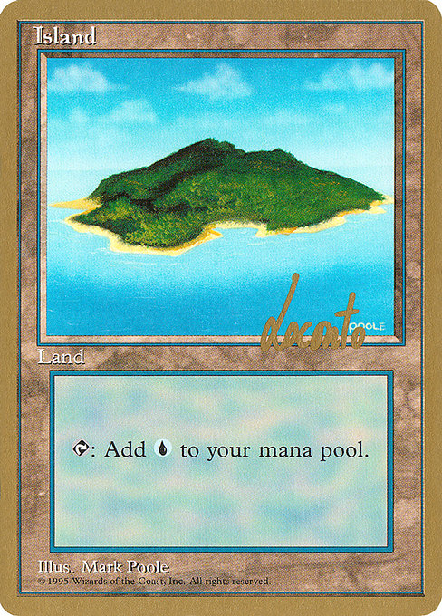 (英)島 / Island【PTC】 (Blue) ProTour NewYork Decks 1996 Michael Loconto 金枠 No.283