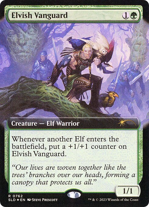 (英)【Foil】エルフの先兵 / Elvish Vanguard【SLD】 No.762