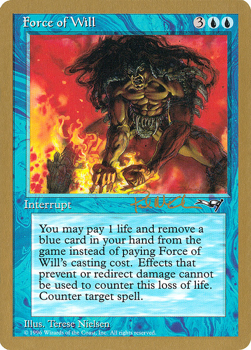 (英)意志の力 / Force of Will【WC97】 World Championship Decks 1997 Paul McCabe 金枠 No.017
