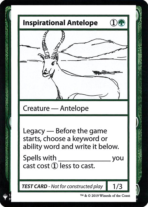 (英)Inspirational Antelope【MB1-TEST】 No.083