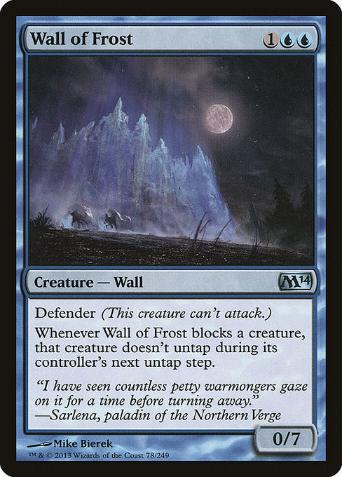(英)【Foil】霜の壁 / Wall of Frost【M14】 No.078