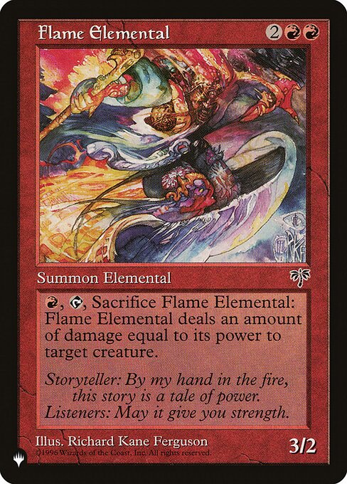 (英)猛火の精霊 / Flame Elemental【MIR】 PWシンボル付き再販 No.175