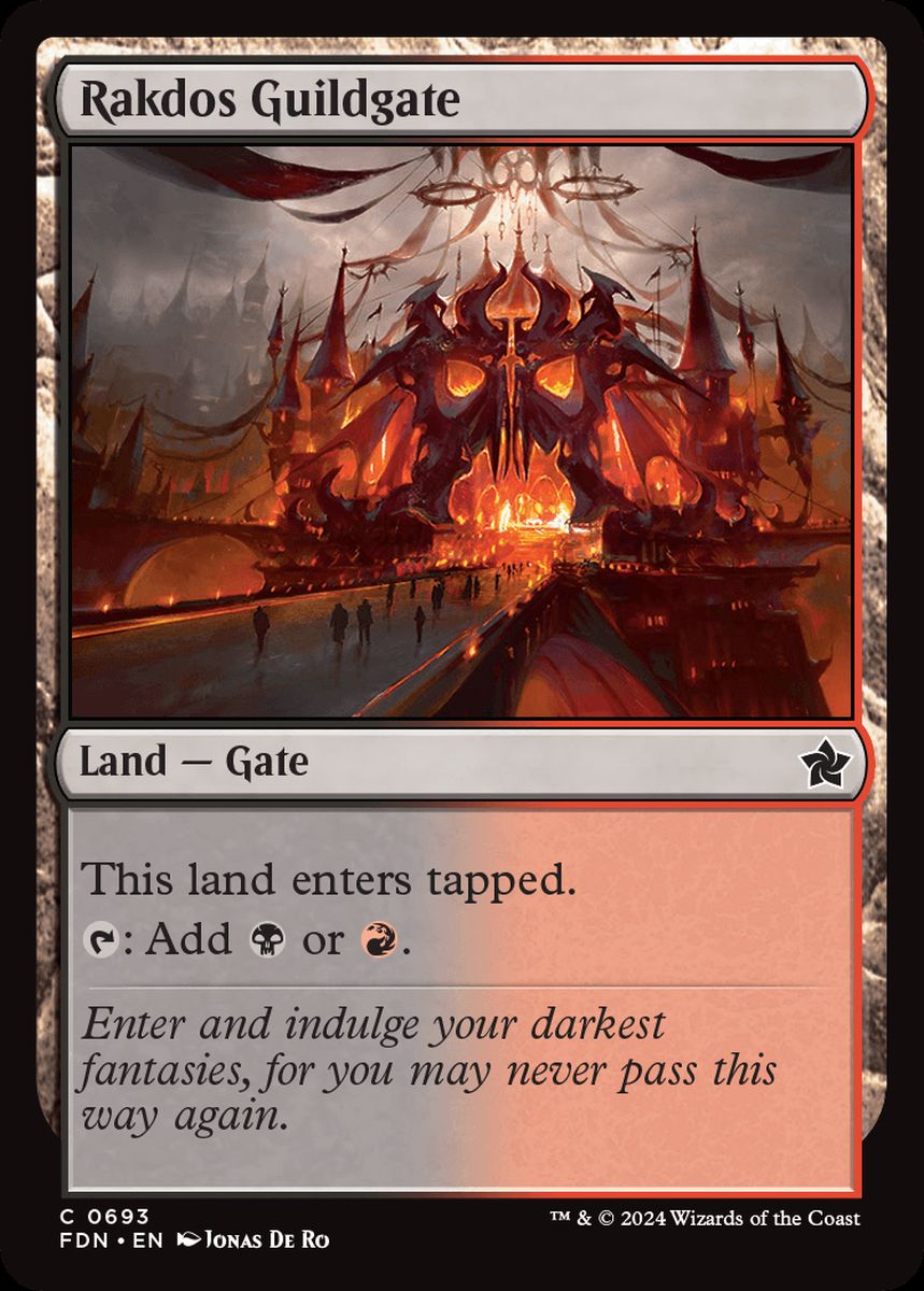 (英)ラクドスのギルド門 / Rakdos Guildgate【FDN】 Starter Collection収録 No.693