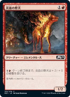 (日)【Foil】炎血の野犬 / Igneous Cur【M21】 No.153