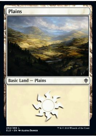 (英)【Foil】平地 / Plains【ELD】 No.252