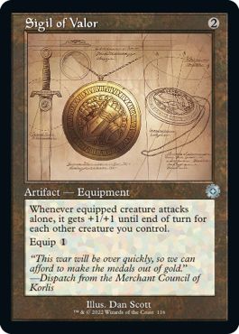 (英)【DR-Foil】武勇の印章 / Sigil of Valor【BRR】 設計図カード(シリアルNo入り) No.116