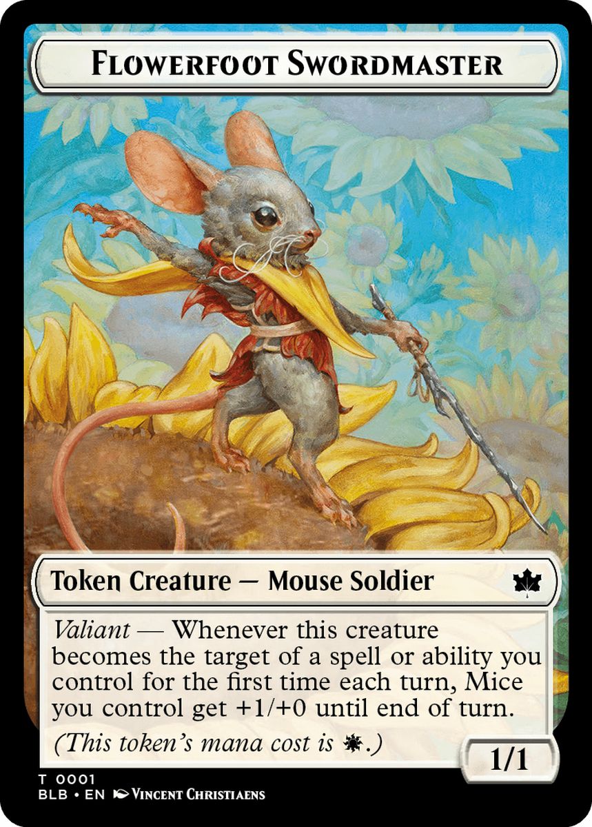 (英)花足の剣豪トークン / Flowerfoot Swordmaster Token【BLB-TOKEN】 No.001