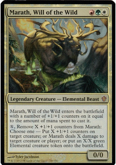 (英)【Foil】野生の意志、マラス / Marath, Will of the Wild【C13】【大判カード】 No.198