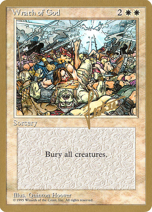 (英)神の怒り / Wrath of God【PTC】 ProTour NewYork Decks 1996 Bertrand Lestree 金枠 No.063