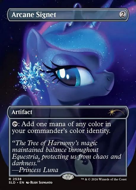 (英)【Foil】秘儀の印鑑 / Arcane Signet ★ボーダーレス★【SLD】 Secret Lair My Little Pony: Friendship Is Magic No.2538