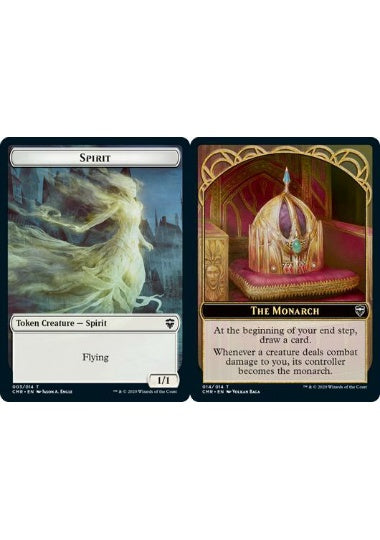 (英)【Foil】スピリットトークン / Spirit TokenNo.003 - 統治者トークン / The Monarch Token【CMR-TOKEN】 No.014