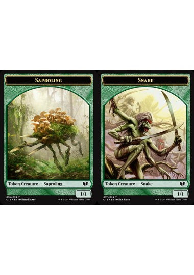 (英)苗木トークン / Saproling Token No.016 - 蛇トークン / Snake Token【C15-TOKEN】 No.017