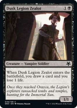 (英)薄暮軍団の盲信者 / Dusk Legion Zealot【GN3】 No.049