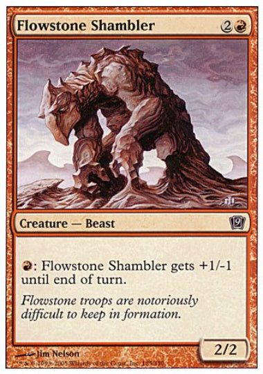 (英)【Foil】流動石のシャンブラー / Flowstone Shambler【9ED】 No.185
