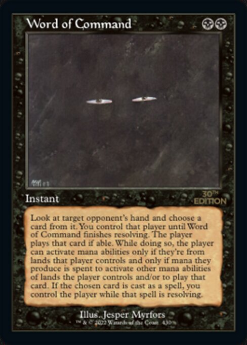 (英)Word of Command【30A】 旧枠加工カード No.430 ※トーナメントで使用することはできません。
